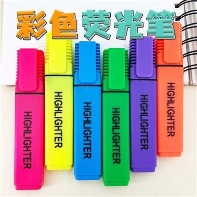 6 색 세트 캔디 컬러 형광펜 마커 펜